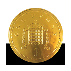 Large Gold Chocolate Coin